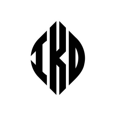 Çember ve elips şekilli IKO daire harf logosu tasarımı. IKO elips harfleri tipografik tarzda. Üç baş harf daire şeklinde bir logo oluşturuyor. IKO Çember Amblemi Soyut Monogram Harf İşaretleyici Vektörü.