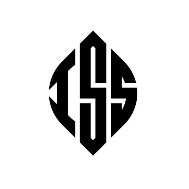 Çember ve elips şekilli ISS daire harf logosu tasarımı. UUİ elips harfleri tipografik tarzda. Üç baş harf daire şeklinde bir logo oluşturuyor. ISS Çember Amblemi Soyut Monogram Harf İşaretleyici Vektörü.