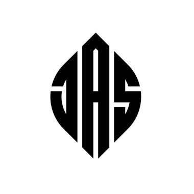 Daire ve elips şekilli JAS daire harf logosu tasarımı. Typographic tarzında JAS elips harfleri. Üç baş harf daire şeklinde bir logo oluşturuyor. JAS Çember Amblemi Soyut Monogram Harf İşaretleme Vektörü.