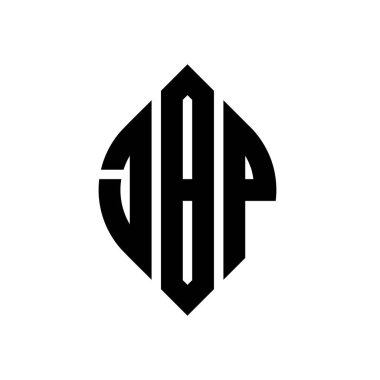 Çember ve elips şekilli JBP daire harf logosu tasarımı. Typographic tarzında JBP elips harfleri. Üç baş harf daire şeklinde bir logo oluşturuyor. JBP Çemberi Amblemi Soyut Monogram Harf İşaretleme Vektörü.
