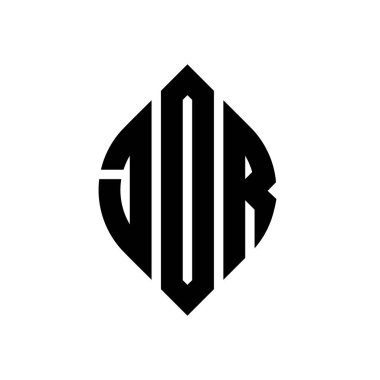 Daire ve elips şekilli JDR daire harf logosu tasarımı. Typographic tarzında JDR elips harfleri. Üç baş harf daire şeklinde bir logo oluşturuyor. JDR Çember Amblemi Soyut Monogram Harf İşaretleyici Vektörü.