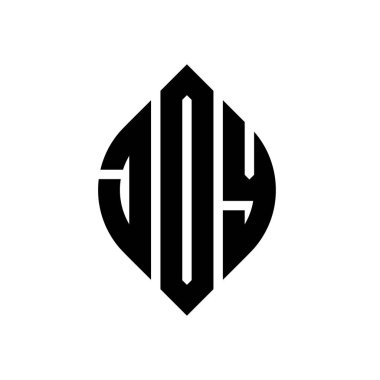 Daire ve elips şekilli JDY yuvarlak harf logosu tasarımı. Tipografik şekilli JDY elips harfleri. Üç baş harf daire şeklinde bir logo oluşturuyor. JDY Çemberi Amblemi Soyut Monogram Harf İşaretleme Vektörü.