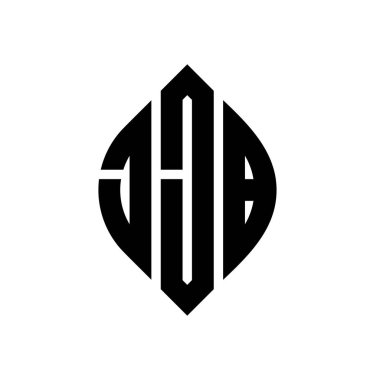 Çember ve elips şekilli JJB daire harf logosu tasarımı. Tipografik biçimli JJB elips harfleri. Üç baş harf daire şeklinde bir logo oluşturuyor. JJB Çember Amblemi Soyut Monogram Harf İşaretleyici. JJB daire harfli logo tasarımı daire ve ellip
