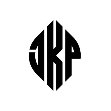 Daire ve elips şekilli JKP daire harf logosu tasarımı. Tipografik biçimli JKP elips harfleri. Üç baş harf daire şeklinde bir logo oluşturuyor. JKP Çember Amblemi Soyut Monogram Harf İşaretleyici. JKP daire harfli logo tasarımı daire ve ellip