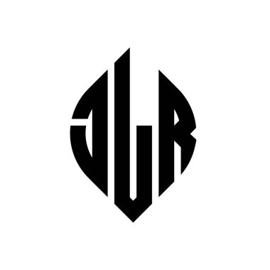 Çember ve elips şekilli JLR daire harf logosu tasarımı. Typographic tarzında JLR elips harfleri. Üç baş harf daire şeklinde bir logo oluşturuyor. JLR Çember Amblemi Soyut Monogram Harf İşaretleyici Vektörü.