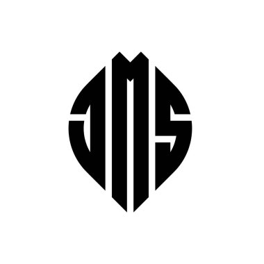 Çember ve elips şekilli JMS daire harf logosu tasarımı. Typographic tarzında JMS elips harfleri. Üç baş harf daire şeklinde bir logo oluşturuyor. JMS Çemberi Amblemi Soyut Monogram Harf İşaretleyici Vektörü.