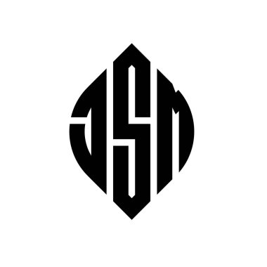 Daire ve elips şekilli JSM daire harf logosu tasarımı. Tipografik biçimli JSM elips harfleri. Üç baş harf daire şeklinde bir logo oluşturuyor. JSM Çember Amblemi Soyut Monogram Harf İşaretleyici Vektörü.