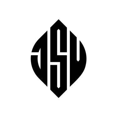Daire ve elips şekilli JSV daire harf logosu tasarımı. Tipografik biçimli JSV elips harfleri. Üç baş harf daire şeklinde bir logo oluşturuyor. JSV Çember Amblemi Soyut Monogram Harf İşaretleyici Vektörü.