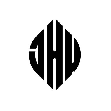 Daire ve elips şekilli JXW daire harf logosu tasarımı. Tipografik tarzda JXW elips harfleri. Üç baş harf daire şeklinde bir logo oluşturuyor. JXW Çember Amblemi Soyut Monogram Harf İşaretleyici Vektörü.