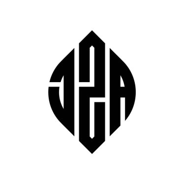 Çember ve elips şekilli JZA daire harfli logo tasarımı. Tipografik biçimli JZA elips harfleri. Üç baş harf daire şeklinde bir logo oluşturuyor. JZA Çember Amblemi Soyut Monogram Harf İşaretleyici Vektörü.