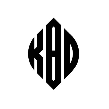 Çember ve elips şekilli KBD daire harf logosu tasarımı. Tipografik biçimli KBD elips harfleri. Üç baş harf daire şeklinde bir logo oluşturuyor. KBD Çember Amblemi Soyut Monogram Harf İşaretleyici Vektörü.