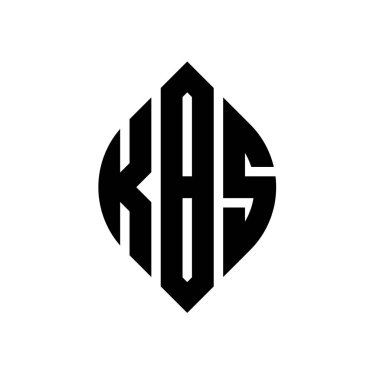 Çember ve elips şekilli KBS daire harf logosu tasarımı. Tipografik şekilli KBS elips harfleri. Üç baş harf daire şeklinde bir logo oluşturuyor. KBS Çemberi Amblemi Soyut Monogram Harf İşaretleme Vektörü.
