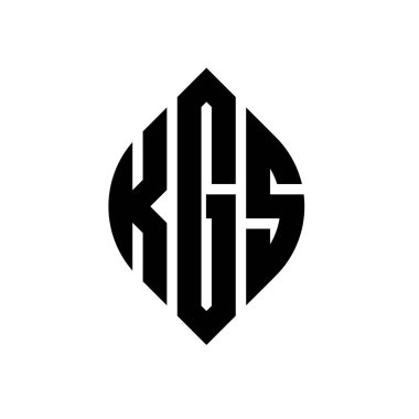 Çember ve elips şekilli KGS daire harf logosu tasarımı. KGS elips harfleri tipografik tarzda. Üç baş harf daire şeklinde bir logo oluşturuyor. KGS Çemberi Amblemi Soyut Monogram Harf İşaretleme Vektörü.