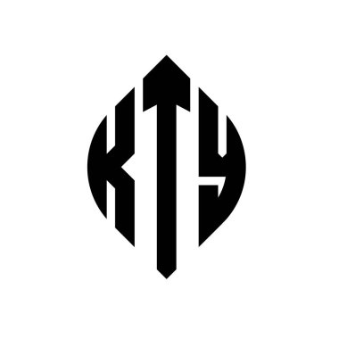 Çember ve elips şekilli KTY daire harf logosu tasarımı. Typographic tarzında KTY elips harfleri. Üç baş harf daire şeklinde bir logo oluşturuyor. KTY Çemberi Amblemi Soyut Monogram Harf İşaretleme Vektörü.