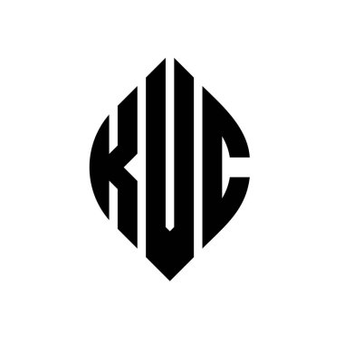 Çember ve elips şekilli KVC daire harf logosu tasarımı. Tipografik biçimli KVC elips harfleri. Üç baş harf daire şeklinde bir logo oluşturuyor. KVC Çember Amblemi Soyut Monogram Harf İşaretleyici Vektörü.