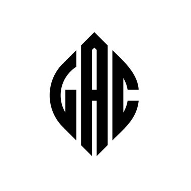 Dairesel ve elips şekilli LAC daire harf logosu tasarımı. Tipografik tarzda LAC elips harfleri. Üç baş harf daire şeklinde bir logo oluşturuyor. LAC Çember Amblemi Soyut Monogram Harf İşaretleme Vektörü.