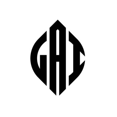 Çember ve elips şekilli LAI daire harf logosu tasarımı. Tipografik tarzda LAI elips harfleri. Üç baş harf daire şeklinde bir logo oluşturuyor. LAI Çember Amblemi Soyut Monogram Harf İşaretleme Vektörü.