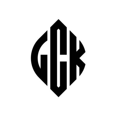 Çember ve elips şekilli LCK daire harf logosu tasarımı. Tipografik biçimli LCK elips harfleri. Üç baş harf daire şeklinde bir logo oluşturuyor. LCK Çemberi Amblemi Soyut Monogram Harf İşaretleme Vektörü.