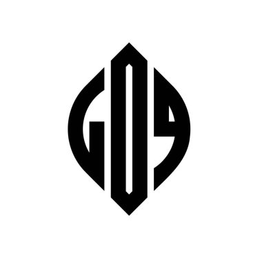 Daire ve elips şekilli LDQ daire harf logosu tasarımı. Typographic tarzında LDQ elips harfleri. Üç baş harf daire şeklinde bir logo oluşturuyor. LDQ Çemberi Amblemi Soyut Monogram Harf İşaretleyici Vektörü.