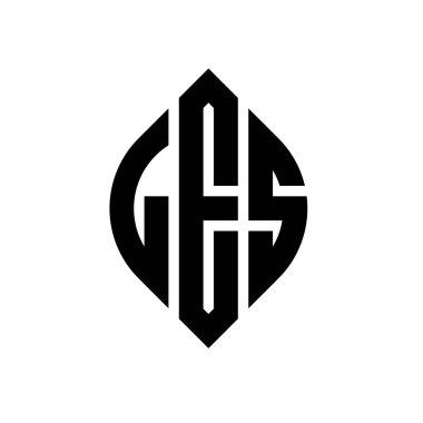 LES daire harf logosu dizaynı daire ve elips şeklinde. Typographic tarzında LES elips harfleri. Üç baş harf daire şeklinde bir logo oluşturuyor. LES Çember Amblemi Soyut Monogram Harf İşaretleme Vektörü.