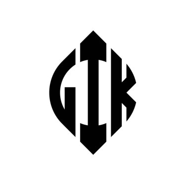Çember ve elips şekilli LIK daire harf logosu tasarımı. LIK elips harfleri tipografik tarzda. Üç baş harf daire şeklinde bir logo oluşturuyor. LIK Çember Amblemi Soyut Monogram Harf İşaretleme Vektörü.