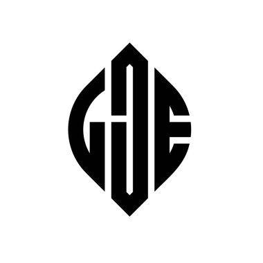 Çember ve elips şekilli LJE daire harf logosu tasarımı. Tipografik biçimli LJE elips harfleri. Üç baş harf daire şeklinde bir logo oluşturuyor. LJE Çember Amblemi Soyut Monogram Harf İşaretleyici Vektörü.