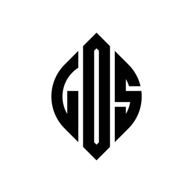 Çember ve elips şekilli LOS daire harf logosu tasarımı. Tipografik tarzda LOS elips harfleri. Üç baş harf daire şeklinde bir logo oluşturuyor. LOS Çemberi Amblemi Soyut Monogram Harf İşaretleme Vektörü.