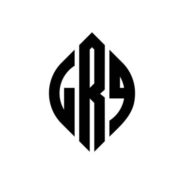 Çember ve elips şekilli LRQ daire harf logosu tasarımı. Tipografik biçimli LRQ elips harfleri. Üç baş harf daire şeklinde bir logo oluşturuyor. LRQ Çemberi Amblemi Soyut Monogram Harf İşaretleyici Vektörü.