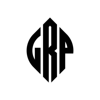 Çember ve elips şekilli LRP daire harf logosu tasarımı. Tipografik biçimli LRP elips harfleri. Üç baş harf daire şeklinde bir logo oluşturuyor. LRP Çember Amblemi Soyut Monogram Harf İşaretleyici Vektörü.