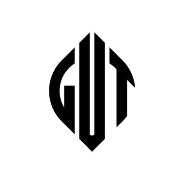 Çember ve elips şekilli LUT daire harf logosu tasarımı. Tipografik tarzda LUT elips harfleri. Üç baş harf daire şeklinde bir logo oluşturuyor. LUT Çember Amblemi Soyut Monogram Harf İşaretleyici Vektörü.