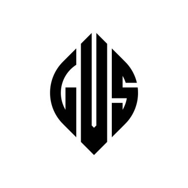 Çember ve elips şekilli LVS daire harf logosu tasarımı. Tipografik şekilli LVS elips harfleri. Üç baş harf daire şeklinde bir logo oluşturuyor. LVS Çember Amblemi Soyut Monogram Harf İşaretleyici Vektörü.