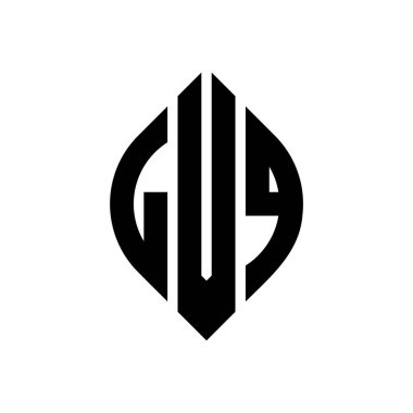 Çember ve elips şekilli LVQ yuvarlak harf logosu tasarımı. LVQ elips harfleri tipografik tarzda. Üç baş harf daire şeklinde bir logo oluşturuyor. LVQ Çember Amblemi Soyut Monogram Harf İşaretleyici Vektörü.