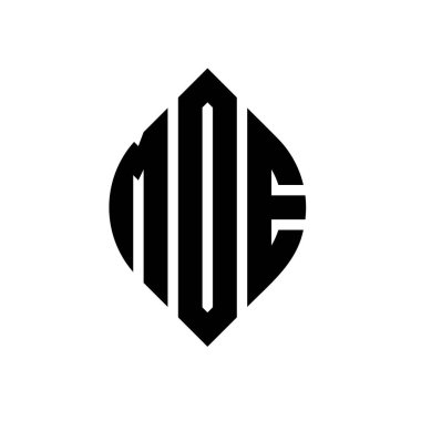 Çember ve elips şekilli moe daire harf logosu tasarımı. MOE elips harfleri tipografik tarzda. Üç baş harf daire şeklinde bir logo oluşturuyor. MOE Çember Amblemi Soyut Monogram Harf İşaretleme Vektörü.