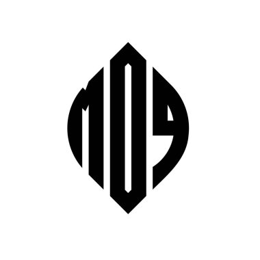 Çember ve elips şekilli moQ daire harf logosu tasarımı. MoQ elips harfleri tipografik tarzda. Üç baş harf daire şeklinde bir logo oluşturuyor. MOQ Çemberi Amblemi Soyut Monogram Harf İşaretleyici Vektörü.
