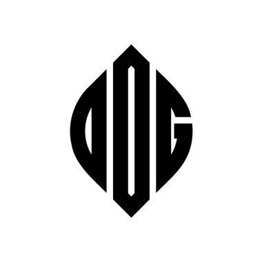 Çember ve elips şekilli ODG daire harf logosu tasarımı. Tipografik biçimli ODG elips harfleri. Üç baş harf daire şeklinde bir logo oluşturuyor. ODG Çember Amblemi Soyut Monogram Harf İşaretleyici Vektörü.