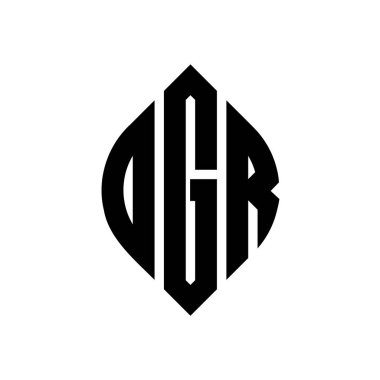 Çember ve elips şekilli OGR daire harf logosu tasarımı. OGR elips harfleri tipografik tarzda. Üç baş harf daire şeklinde bir logo oluşturuyor. OGR Çember Amblemi Soyut Monogram Harf İşaretleyici Vektörü.