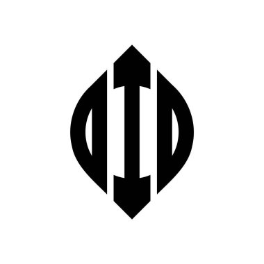 Çember ve elips şekilli OIO daire harf logosu tasarımı. Tipografik biçimli OIO elips harfleri. Üç baş harf daire şeklinde bir logo oluşturuyor. OIO Çember Amblemi Soyut Monogram Harf İşaretleyici Vektörü.