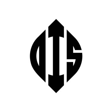 Çember ve elips şekilli OIS daire harf logosu tasarımı. Tipografik biçimli OIS elips harfleri. Üç baş harf daire şeklinde bir logo oluşturuyor. OIS Çemberi Amblemi Soyut Monogram Harf İşaretleme Vektörü.