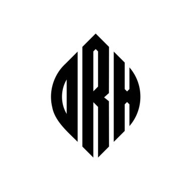 ORX daire harf logosu dizaynı daire ve elips şeklinde. Typographic tarzında ORX elips harfleri. Üç baş harf daire şeklinde bir logo oluşturuyor. ORX Çember Amblemi Soyut Monogram Harf İşaretleme Vektörü.