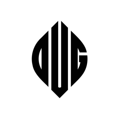 Daire şeklinde ve elips şekilli OUG daire harf logosu tasarımı. Typographic tarzında OUG elips harfleri. Üç baş harf daire şeklinde bir logo oluşturuyor. OUG Çemberi Amblemi Soyut Monogram Harf İşaretleme Vektörü.