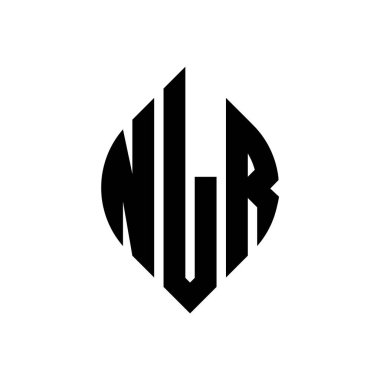 Çember ve elips şekilli NLR daire harf logosu tasarımı. Typographic tarzında NLR elips harfleri. Üç baş harf daire şeklinde bir logo oluşturuyor. NLR Çember Amblemi Soyut Monogram Harf İşaretleyici Vektörü.