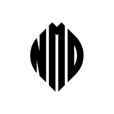 Çember ve elips şekilli NMO daire harf logosu tasarımı. Typographic tarzında NMO elips harfleri. Üç baş harf daire şeklinde bir logo oluşturuyor. NMO Çember Amblemi Soyut Monogram Harf İşaretleyici Vektörü.