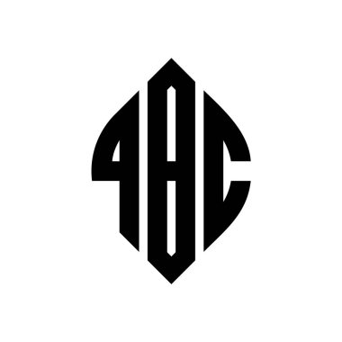 Çember ve elips şekilli QBC daire harf logosu tasarımı. QBC elips harfleri tipografik tarzda. Üç baş harf daire şeklinde bir logo oluşturuyor. QBC Çember Amblemi Soyut Monogram Harf İşaretleyici Vektörü.