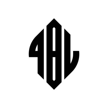 Çember ve elips şekilli QBL daire harf logosu tasarımı. QBL elips harfleri tipografik tarzda. Üç baş harf daire şeklinde bir logo oluşturuyor. QBL Çember Amblemi Soyut Monogram Harf İşaretleyici Vektörü.