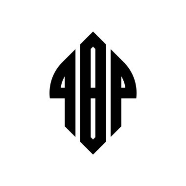 Çember ve elips şekilli QBP daire harf logosu tasarımı. QBP elips harfleri tipografik tarzda. Üç baş harf daire şeklinde bir logo oluşturuyor. QBP Çemberi Amblemi Soyut Monogram Harf İşaretleyici Vektörü.