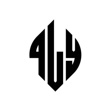 Çember ve elips şekilli QLY daire harf logosu tasarımı. Tipografik biçimli QLY elips harfleri. Üç baş harf daire şeklinde bir logo oluşturuyor. QLY Çember Amblemi Soyut Monogram Harf İşaretleyici Vektörü.