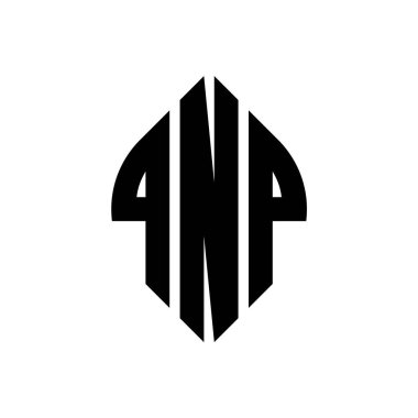 Çember ve elips şekilli QNP daire harf logosu tasarımı. QNP elips harfleri tipografik tarzda. Üç baş harf daire şeklinde bir logo oluşturuyor. QNP Çember Amblemi Soyut Monogram Harf İşaretleyici Vektörü.