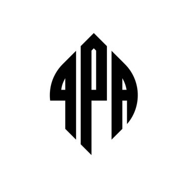 Çember ve elips şekilli QPA daire harf logosu tasarımı. QPA elips harfleri tipografik tarzda. Üç baş harf daire şeklinde bir logo oluşturuyor. QPA Çemberi Amblemi Soyut Monogram Harf İşaretleyici Vektörü.
