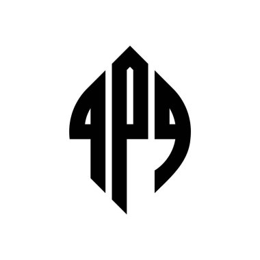 Çember ve elips şekilli QPQ daire harf logosu tasarımı. QPQ elips harfleri tipografik tarzda. Üç baş harf daire şeklinde bir logo oluşturuyor. QPQ Çemberi Amblemi Soyut Monogram Harf İşaretleyici Vektörü.