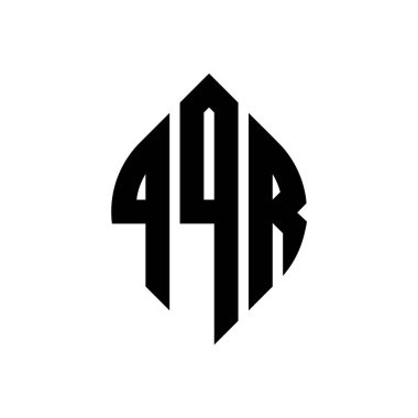 Çember ve elips şekilli QQR daire harf logosu tasarımı. QQR elips harfleri tipografik tarzda. Üç baş harf daire şeklinde bir logo oluşturuyor. QQR Çember Amblemi Soyut Monogram Harf İşaretleyici Vektörü.